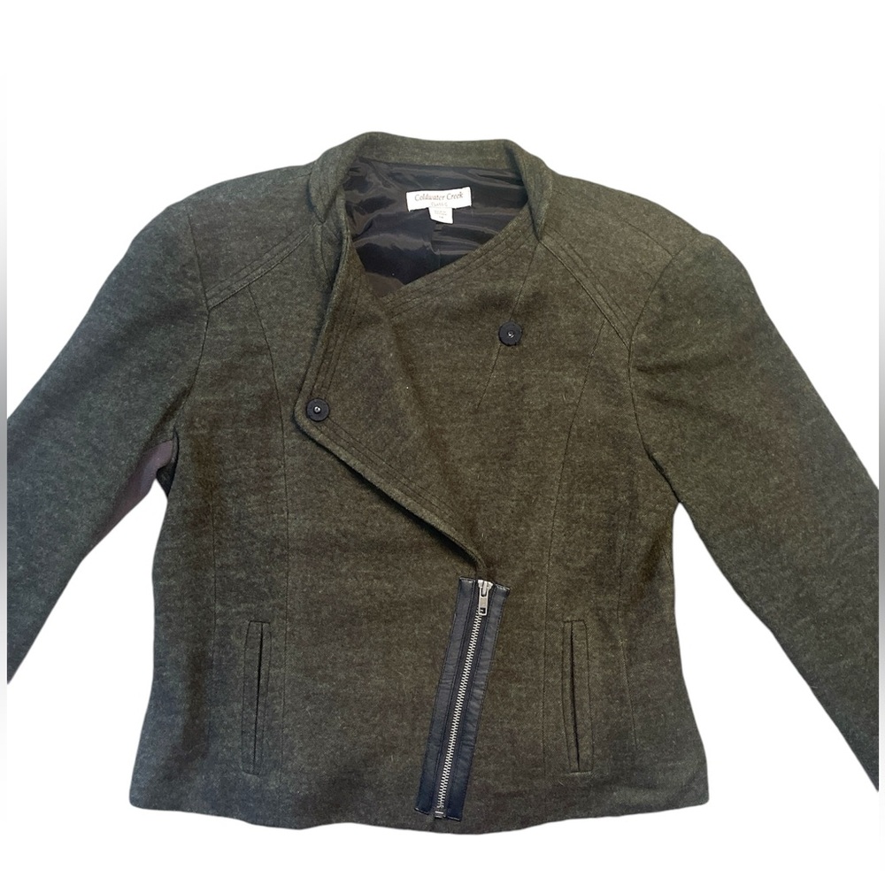 Coldwater Creek Women’s Charcoal Grey Jacket Size 14